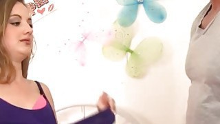 Stepdad teaches naughty teenie some discipline with his cock Thumbnail