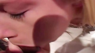 Blonde gets bukkake session facials Thumbnail