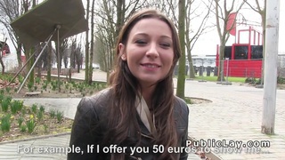 Hot brunette amateur sucks outdoor Thumbnail