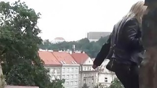 Tiny panties off for a long piss in public Thumbnail