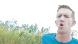 Busty ebony jogging girl fucks a strangers huge cock Thumbnail
