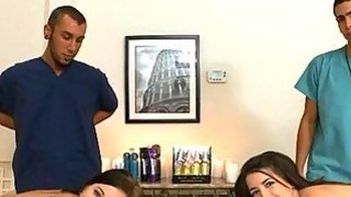 Hunks are spewing their cumshot on pretty honeys Thumbnail