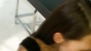 Perv make a line to smash brunette up each one of her holes Thumbnail