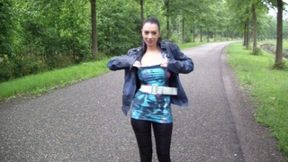 Ella in amateur girl sucking dick in the outdoors Thumbnail